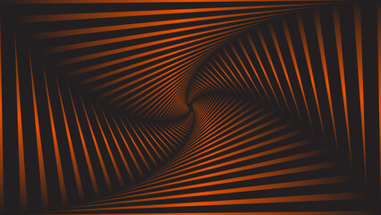 Orange 3d render abstract background endless lines in futuristic style-01