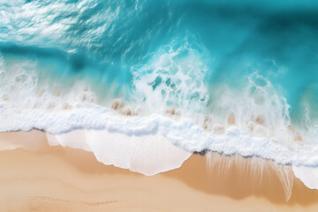 Fototapeta na wymiar Beautiful Blue Beach Escape - Generative AI