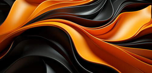 black and orange silk