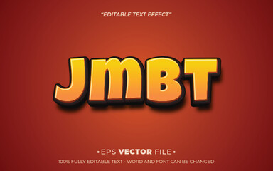 jmbt text effect 3d editable vector