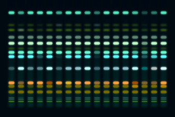 Chromatogram of Thin Layer Chromatography TLC. The TLC plates are used for investigation or screening detection of sample solution, crude extract, plant extract, DNA natural product research.