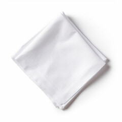 White napkin on a white background
