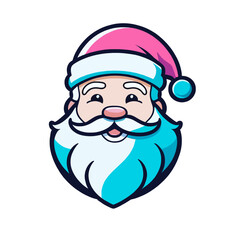 Santa claus portrait cartoon, vector illustration 