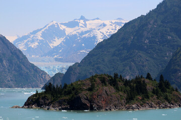 View of the Dawes Glacier in the background-Endicott Arm in the Boundary Ranges of Alaska, United States  