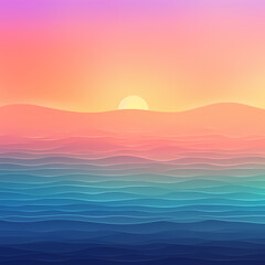 Fototapeta na wymiar a soft gradient depicting an ocean sunset