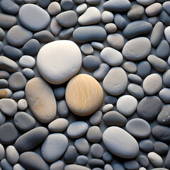 Fototapeta na wymiar Zen garden pebbles arranged in a tranquil and balanced composition
