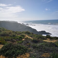 Fototapeta na wymiar Trekking Hiking Portugal Coast Beach Atlantic Rota Vicentina