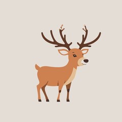 Obraz premium deer illustration background isolated
