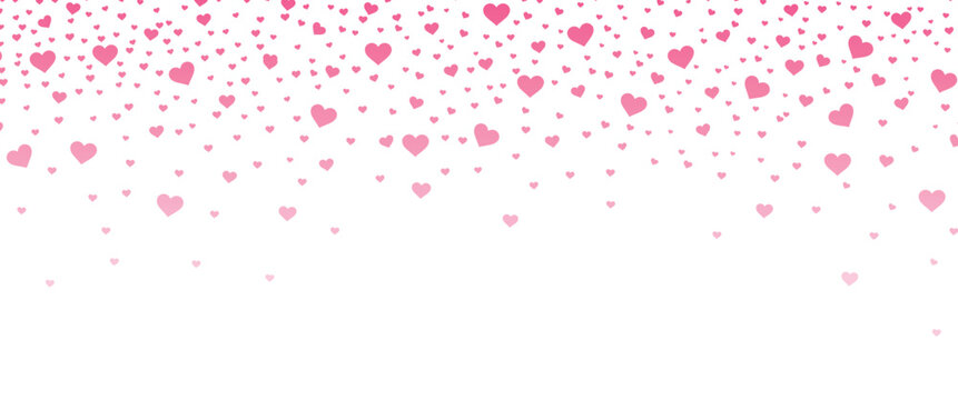 Abstract pink heart background. Valentines day background. Romantic background