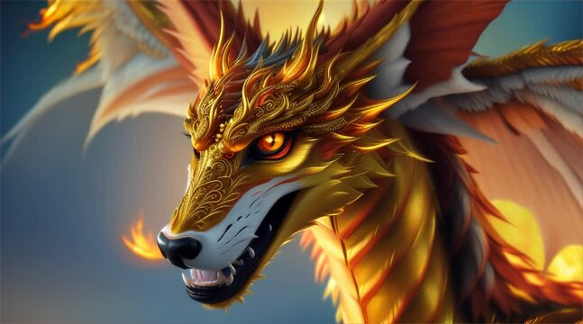 炎のドラゴン｜flame dragon Generative AI