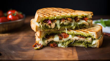 Flavorful Chicken Pesto Panini with Sundried Tomatoes