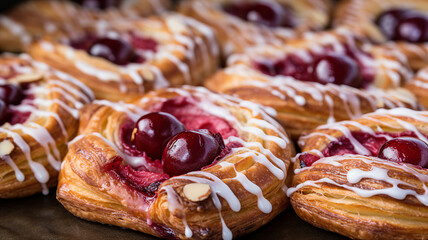 Freshly Baked Cherry Danish Pastry