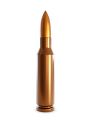Rifle cartridge isolated on white background. 3d-rendering