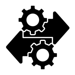 Allocation glyph icon illustration vector graphic