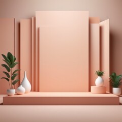 3d render of empty podium and product presentation background. 3d render. 3d render of empty podium and product presentation background. 3d render. abstract minimal background, 3d render.