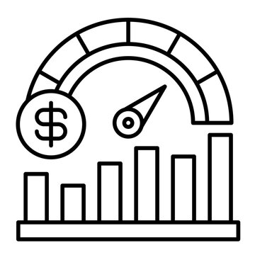 financial growth speedometer chart icon clip art preview