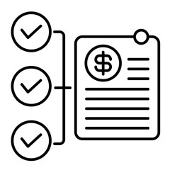 Checkmark line icon illustration vector graphic