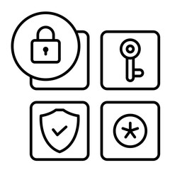 Lock line icon illustration vector graphic