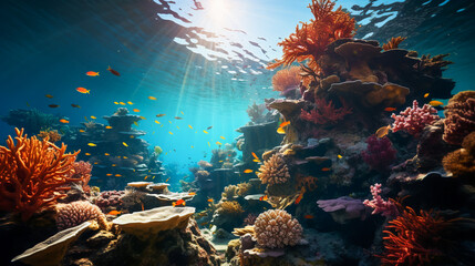 Fototapeta na wymiar Enchanting Mediterranean Coral Oasis