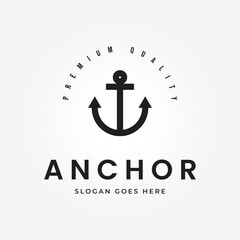 Anchor vector icon pirate boat logo helmet Nautical maritime simple graphic symbol illustration