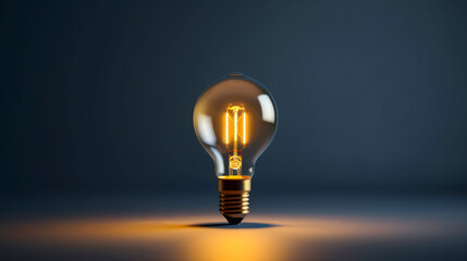Innovative Light Concept. Glowing Creativity. AI Generated