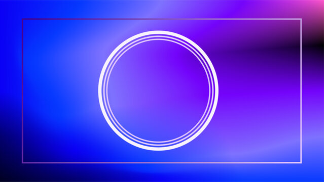 Multiple elements circle rectangle frame copy space for presentation and showcase gradient background