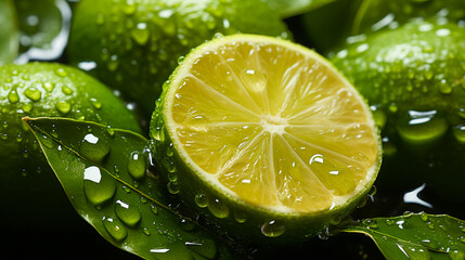Lime  with Water Droplets