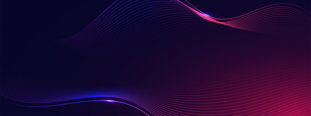 Abstract purple background with flowing lines. Dynamic waves. vector illustration.