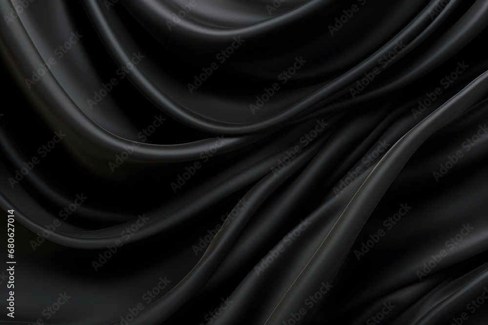 Poster a close up view of a black fabric generative ai