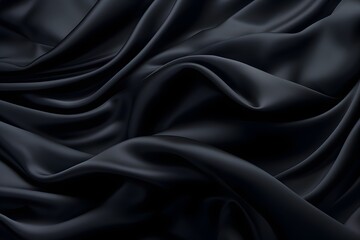 Obraz premium a close up view of a black fabric Generative AI