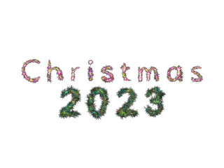 Rainbow handwriting of Christmas 2023