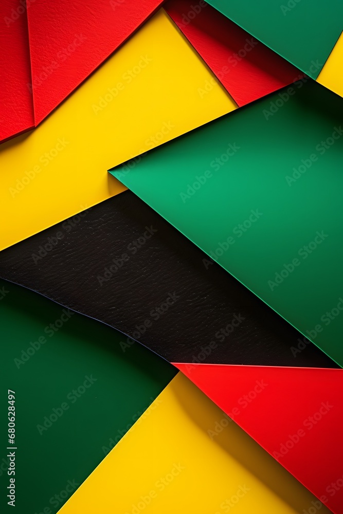 Poster a bunch of different colored papers stacked on top of each other generative ai