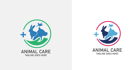vector animal care logo design