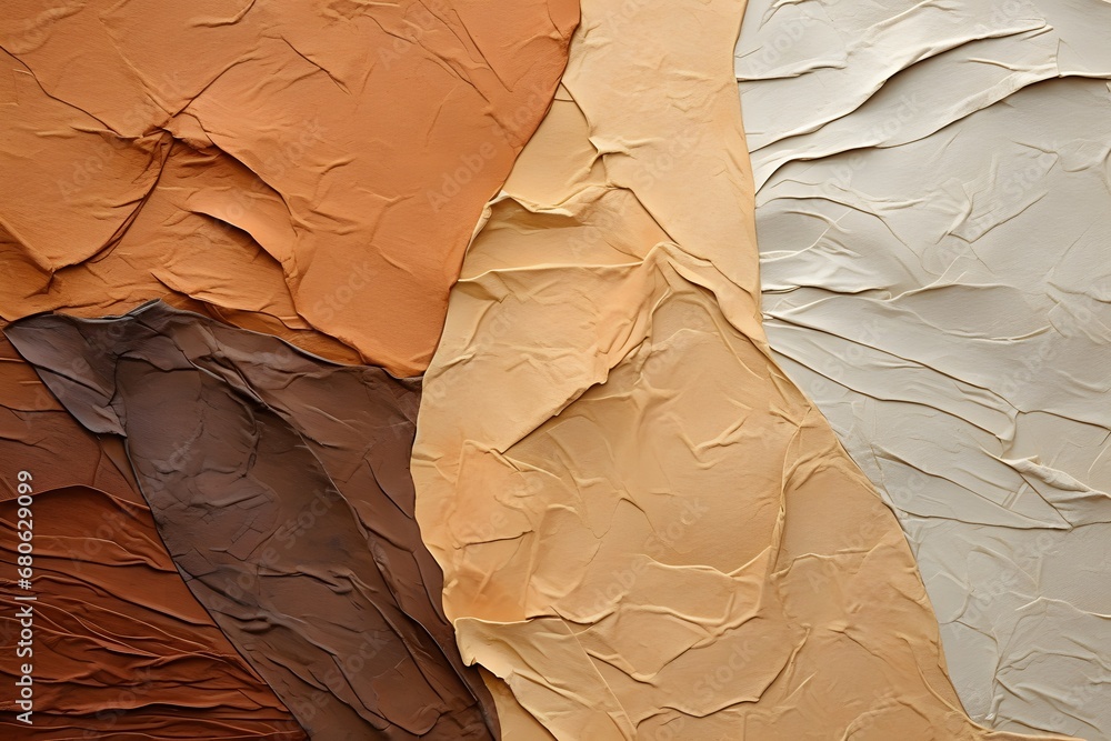 Poster a group of different colors of paint on a wall generative ai