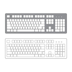 computer keyboard isolated