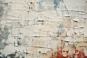 Obraz premium a close up of peeling paint on a wall Generative AI
