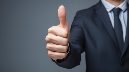a man in a suit giving a thumbs up Generative AI