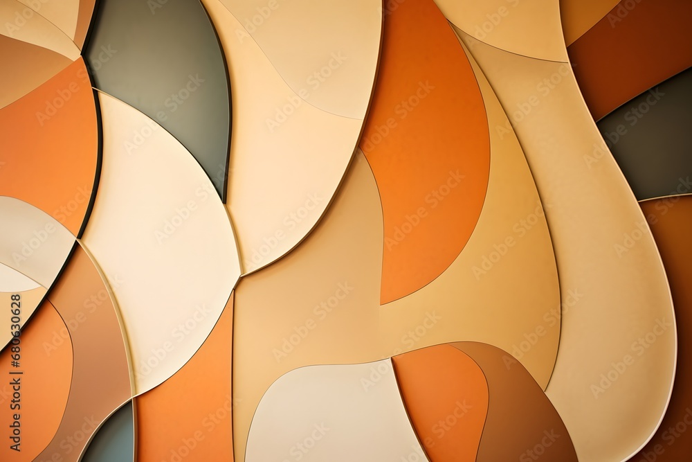 Poster a bunch of different colors of paper on a wall generative ai