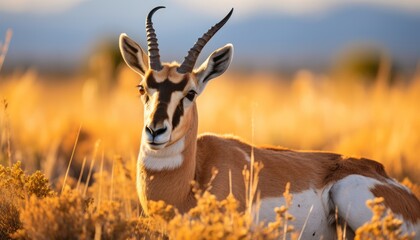 A Majestic Pronghorn Gazelle in the Serene Wilderness