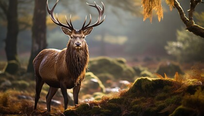 A Majestic Deer in the Enchanting Forest
