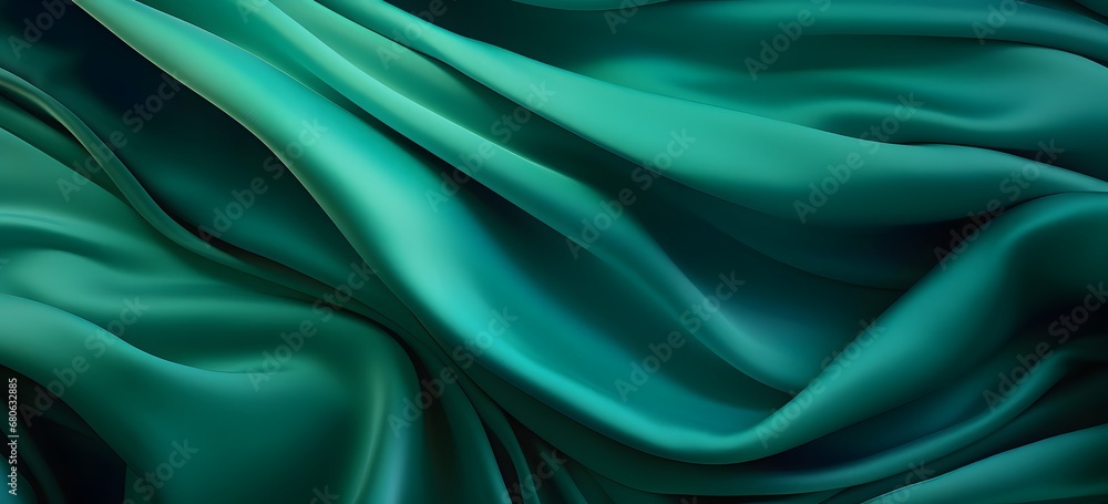 Aufkleber a close up view of a green fabric generative ai