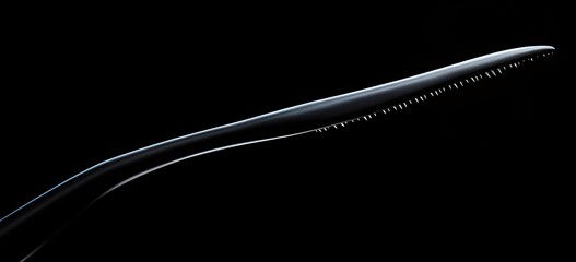 a close up of a toothbrush on a black background Generative AI