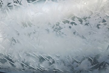 Obraz premium a close up of a window with frost on it Generative AI