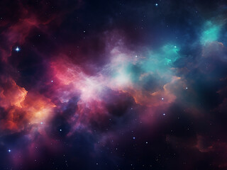 Fototapeta na wymiar Mesmerizing cosmic nebulae bright in the universe. AI Generation.