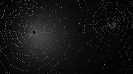 Spider web white with isolated background