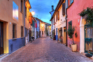 Street in San Giuliano Mare, Rimini, Italy
