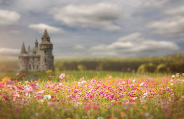 Digital landscape, spring, autumn, cinematographic.