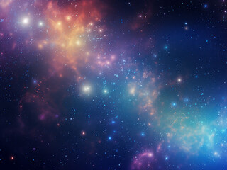 Obraz premium Gaze upon galaxies bright, stars of the grand universe. AI Generation.