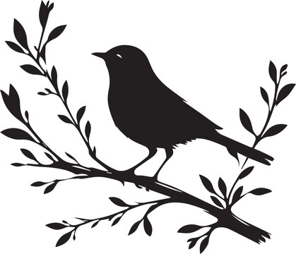 recommend clip art: Bird on branch EPS Vector Bird on branch Clipart Bird on branch Silhouettes