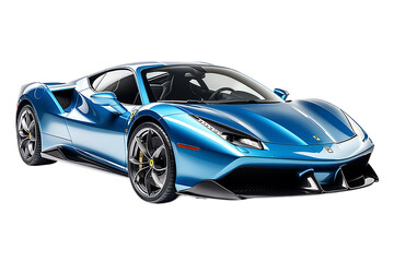 Naklejka premium 3d rendered fictional car illustration of a generic hyper car png background